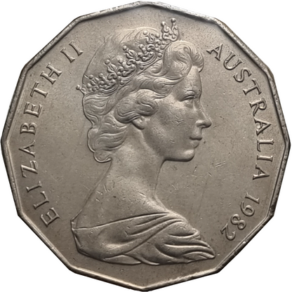 1982 Australian 50 Cent Coin - Commonwealth Games Brisbane - Uncirculated