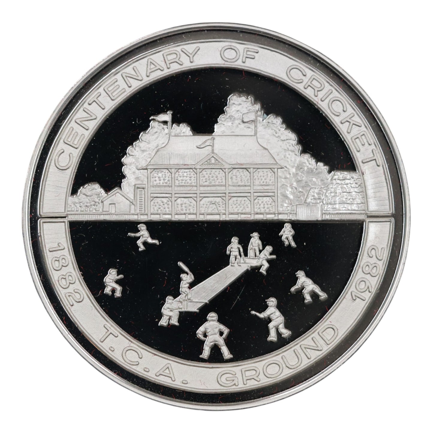 1982 Tasmanian Numismatic Society Two-Medal Set - 150th Anniversary of Organised Cricket in Tasmania