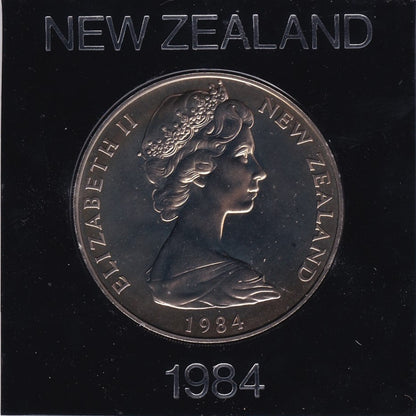 1984 New Zealand $1 Coin - Black Robin