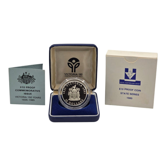 1985 $10 Silver Proof Coin - State Series - Victoria