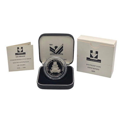 1986 $10 Silver Proof Coin - State Series - South Australia