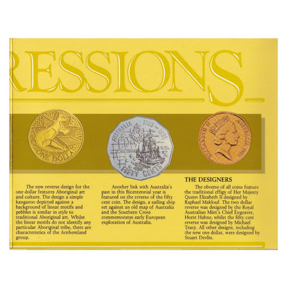1988 Royal Australian Mint Uncirculated Coin Set - Australia's Bicentenary
