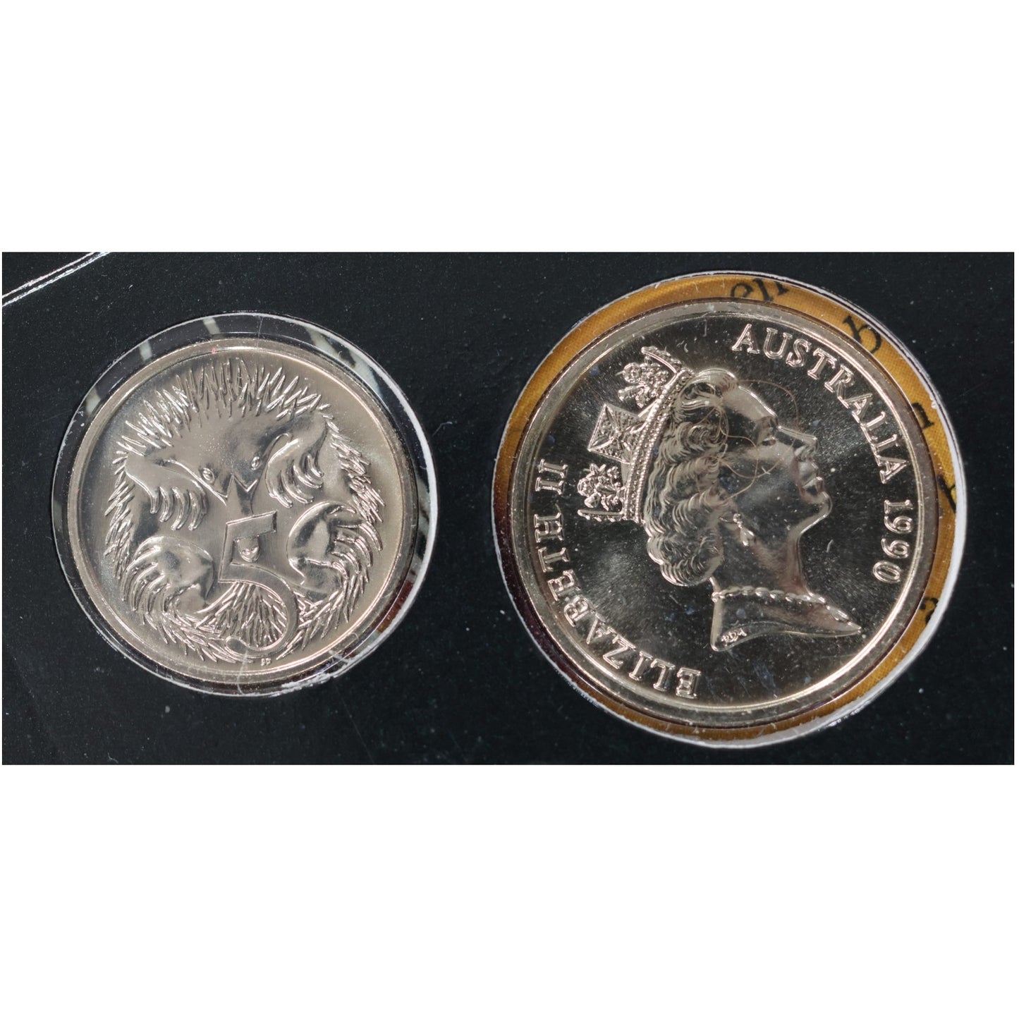 1990 Royal Australian Mint Uncirculated Coin Set - Error Set - Reversed 5c Coin