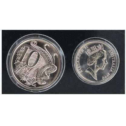 1990 Royal Australian Mint Uncirculated Coin Set - Error Set - Reversed 5c Coin