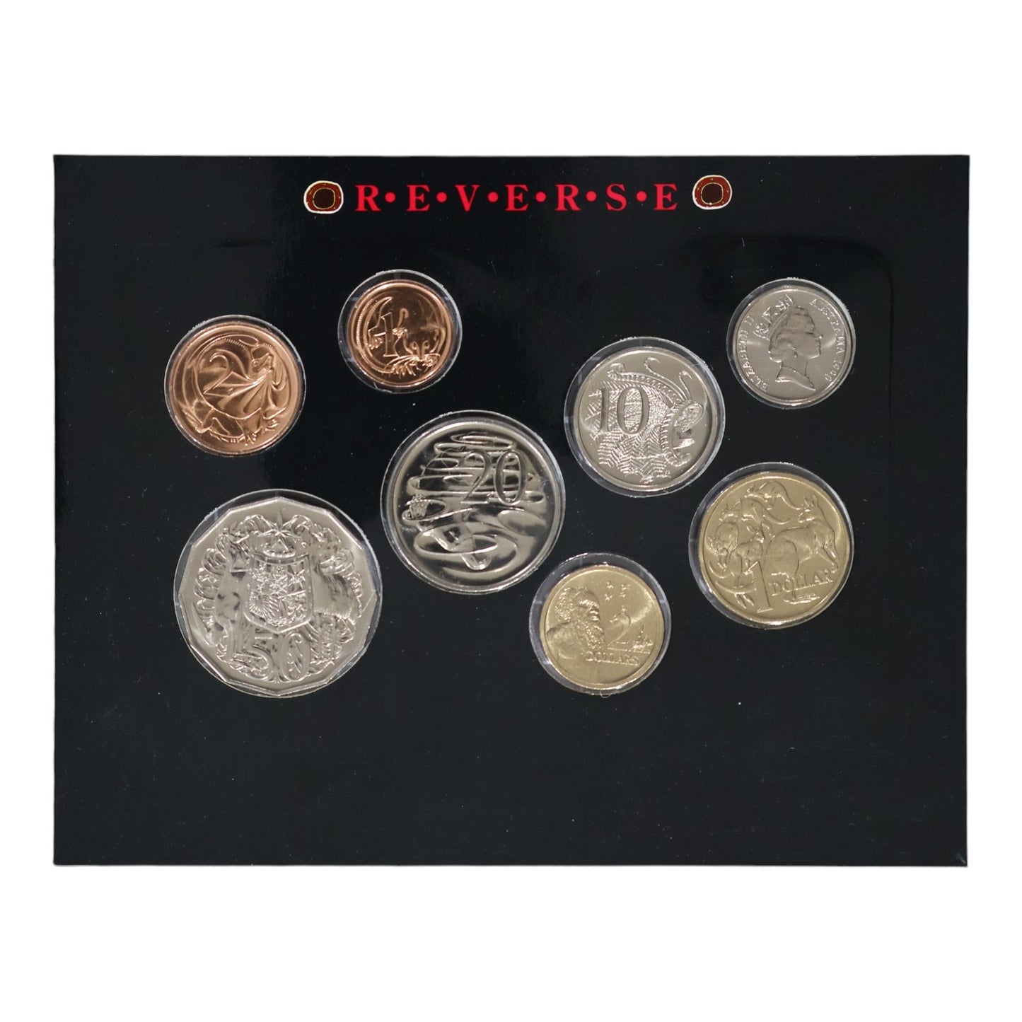 1990 Royal Australian Mint Uncirculated Coin Set - Error Set - Reversed 5c Coin