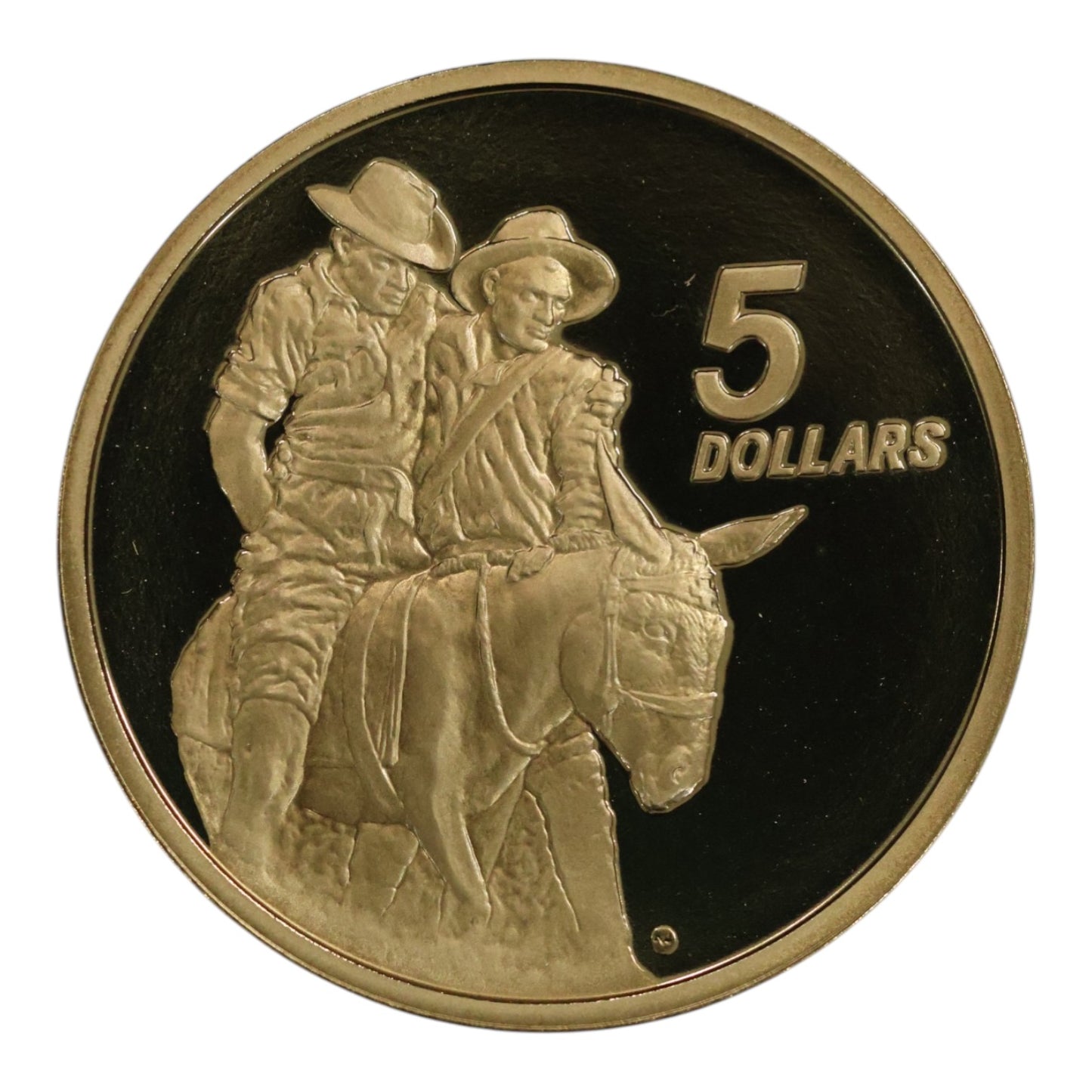 1990 Proof $5 Coin - Anzac 75th Anniversary