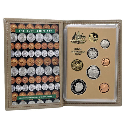 1991 Royal Australian Mint Proof Coin Set - 25th Anniversary of Decimal Currency