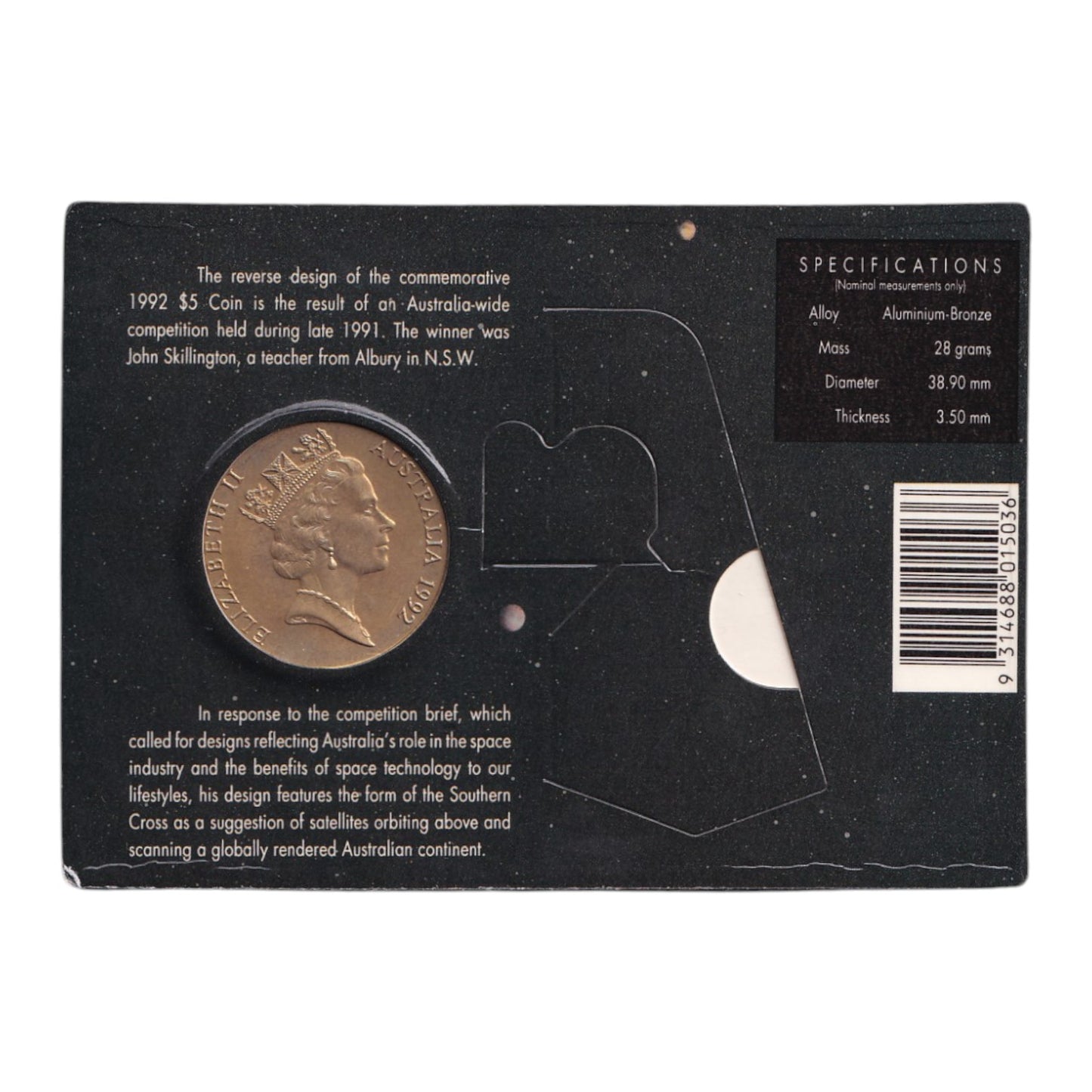 1992 $5 Coin - The International Year of Space