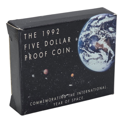 1992 $5 Proof Coin - The International Year of Space