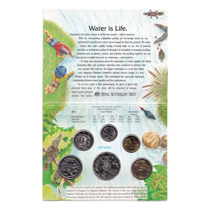 1993 Royal Australian Mint Uncirculated Coin  Set - Landcare - Water is Life
