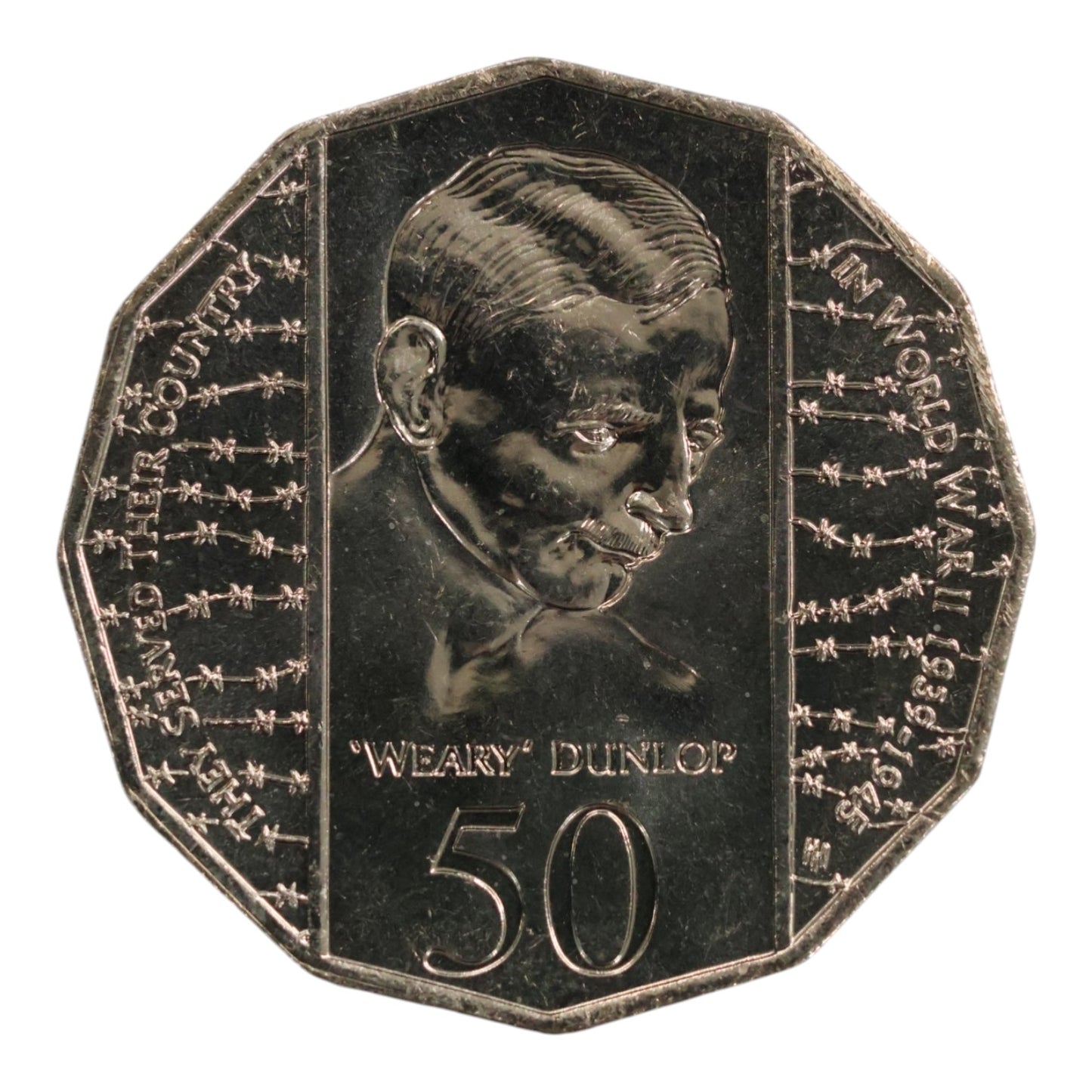 1995 50c Coin - 50th anniversary of the end of World War 2 - Uncirculated