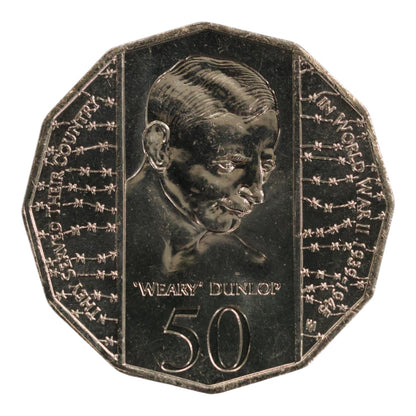 1995 50c Coin - 50th anniversary of the end of World War 2 - Uncirculated