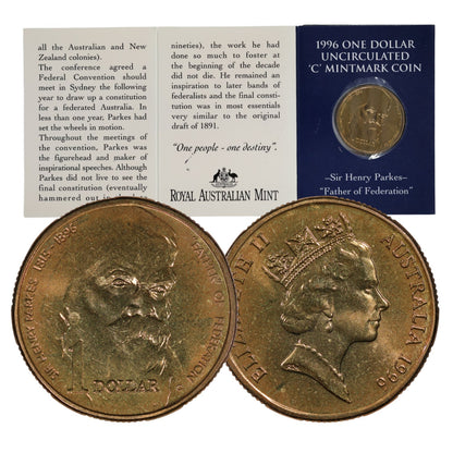 1996 $1 Coin - 100th Anniversary of the Death of Sir Henry Parkes