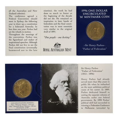 1996 $1 Coin - 100th Anniversary of the Death of Sir Henry Parkes