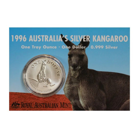 1996 $1 Coin - Silver Kangaroo - Frosted Uncirculated