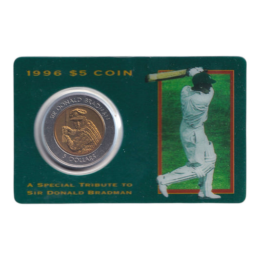 1996 $5 Coin - Sir Donald Bradman Tribute