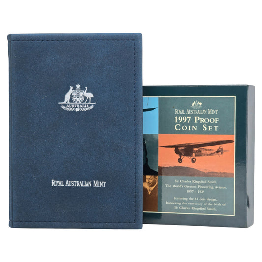 1997 Royal Australian Mint Proof Coin Set - 100th anniversary of the birth Sir Charles Kingsford-Smith