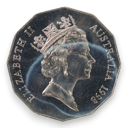 1998 50c Coin - Bass & Flinders - Uncirculated (Toned)