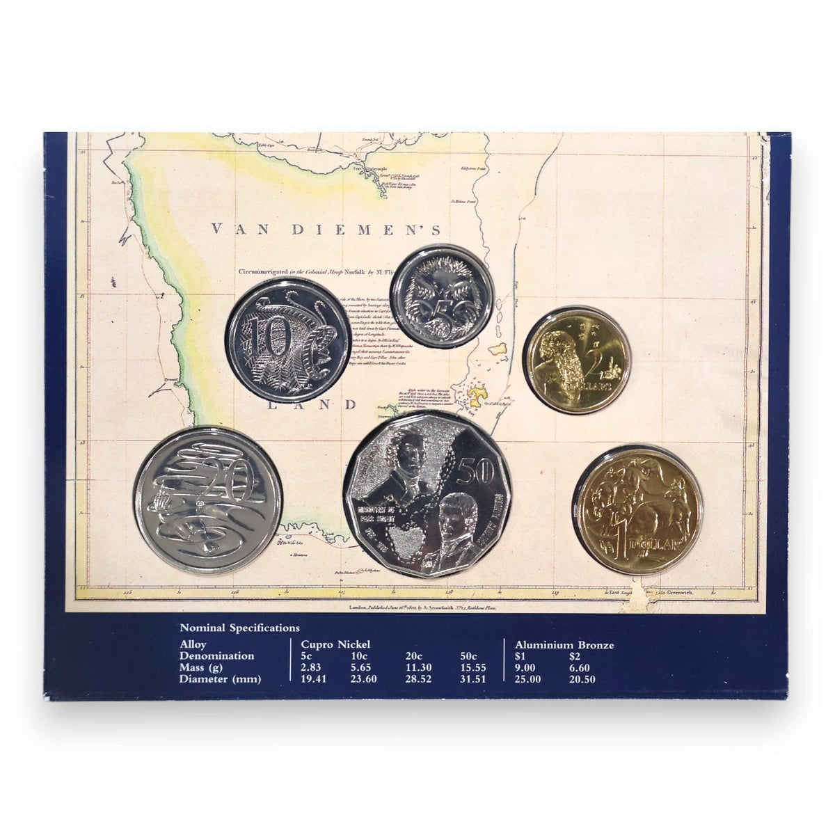 1998 Royal Australian Mint Uncirculated Coin Set - Bass & Flinders