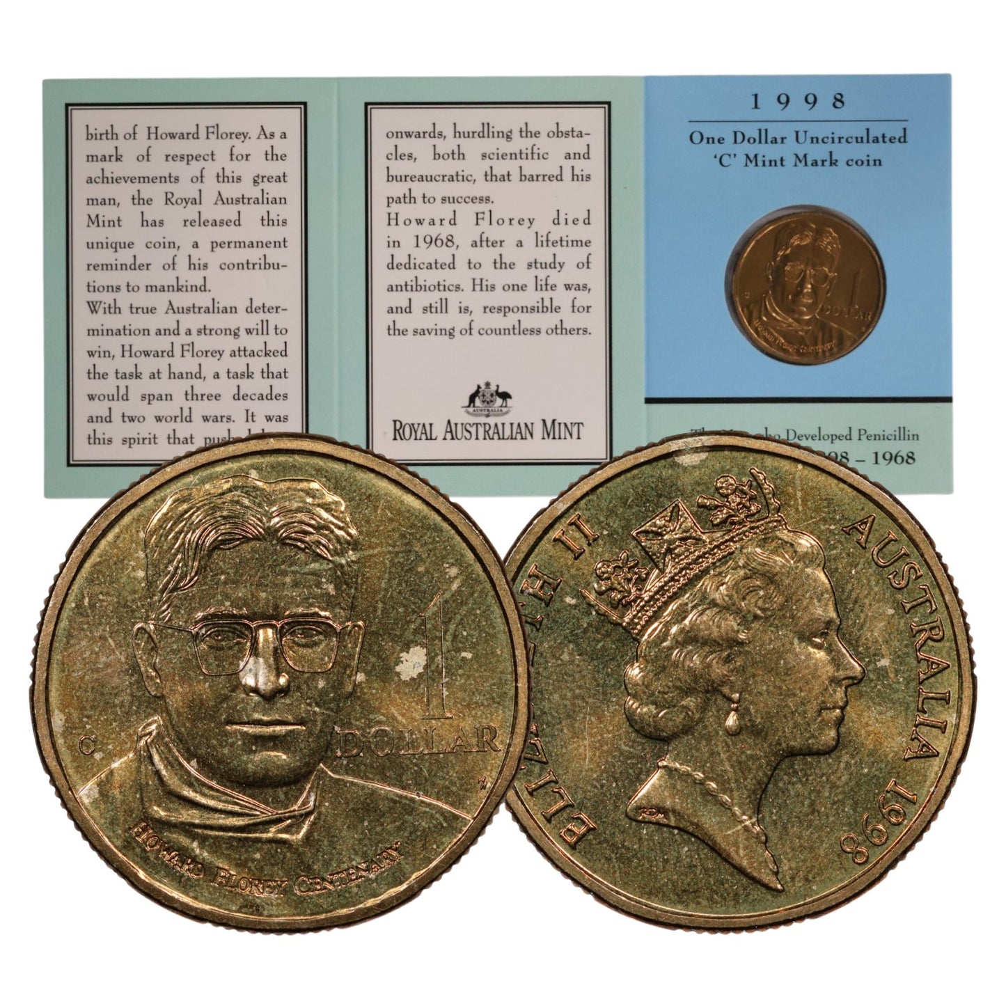 1998 $1 Coin - 100th Anniversary of Howard Florey