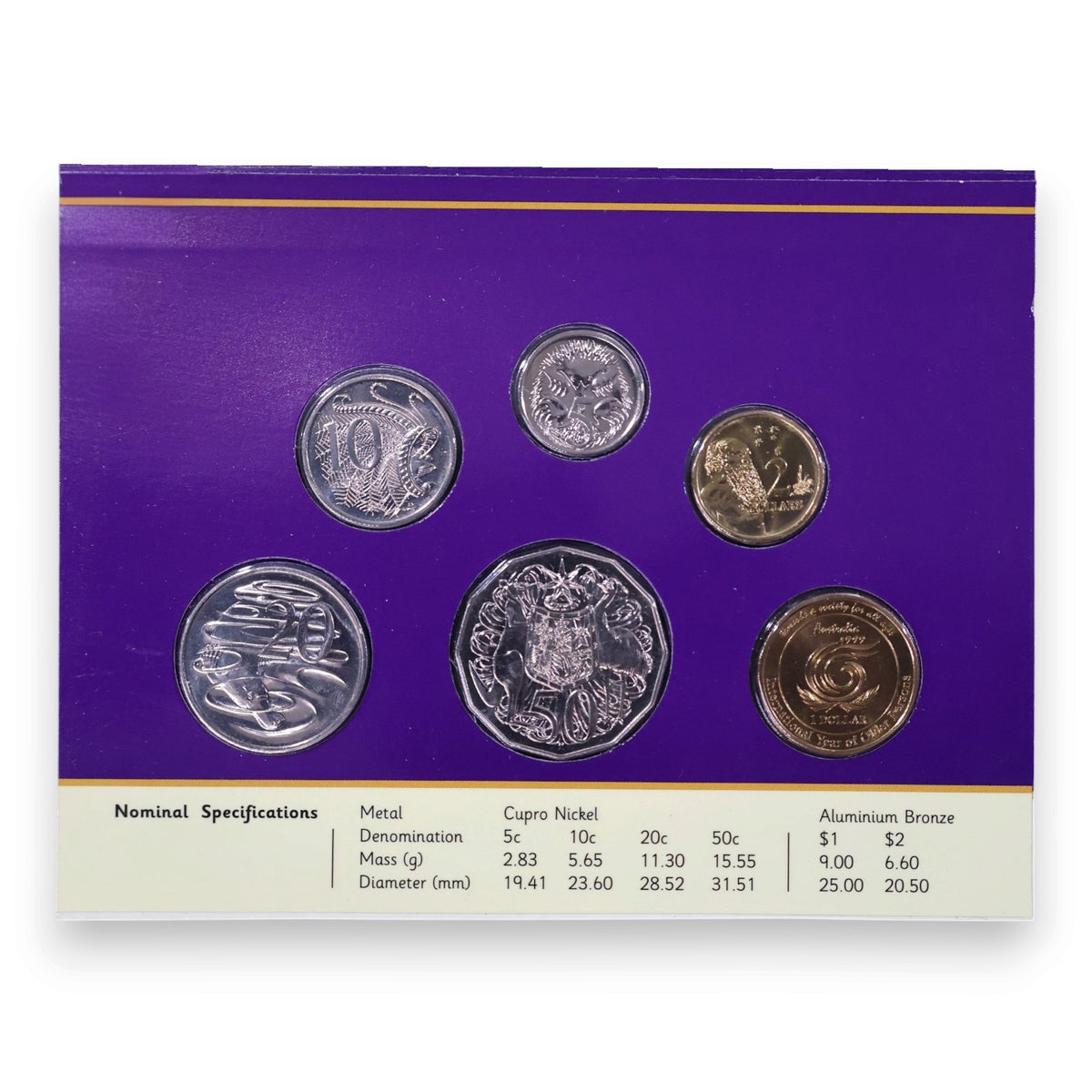 1999 Royal Australian Mint Uncirculated Coin Set - International Year of Older Persons