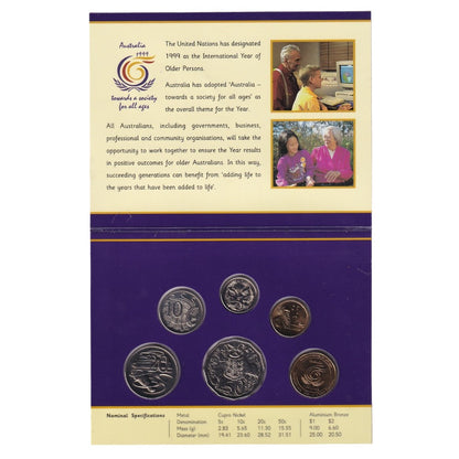 1999 Royal Australian Mint Uncirculated Coin Set - International Year of Older Persons