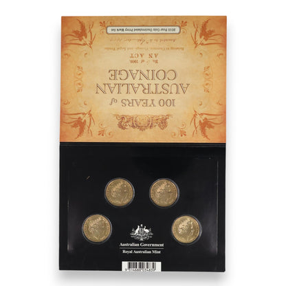2010 $1 Centenary of Australian Coinage – Complete 8-Coin Master Bundle ('CBMS' & 'ADHP' Sets)