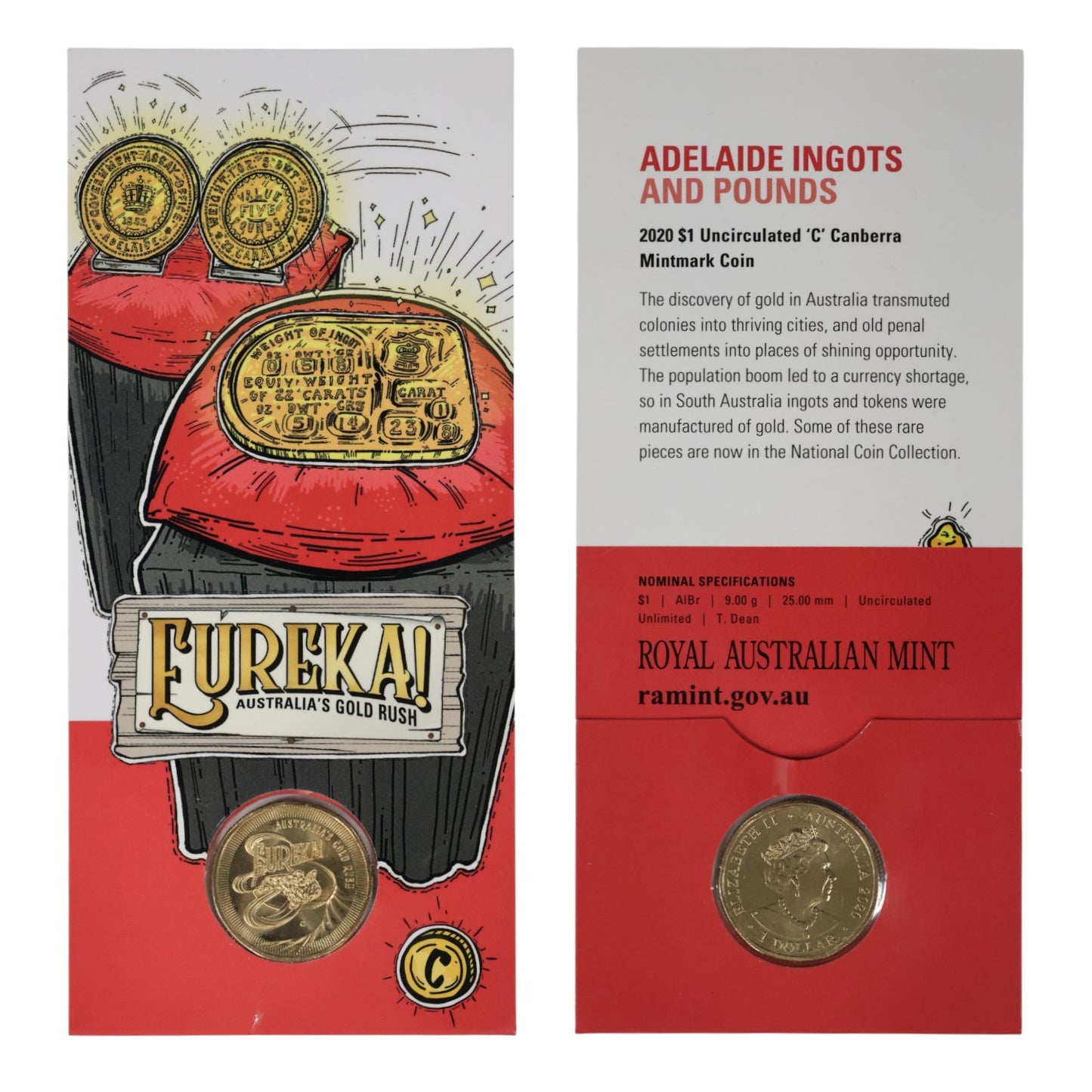 2020 $1 Uncirculated Coin - Australia's Gold Rush: 'C' Mintmark Series