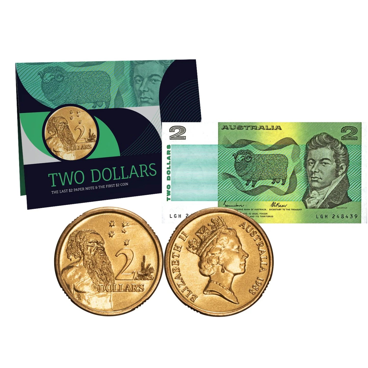 2025 Australia $2 Last Note & First Coin Uncirculated Pack