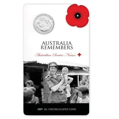 2009 20c Coin - Australia Remembers - Australian Service Nurses