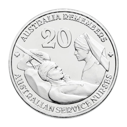 2009 Australian 20 Cent Coin - Australia Remembers - Australian Service Nurses
