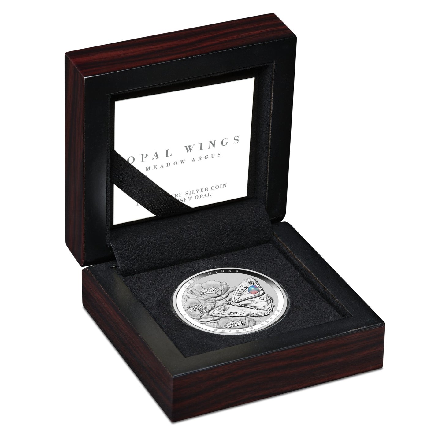 2026 Australian Opal Wings - Meadow Argus 1oz Silver Proof Coin with Opal Insert