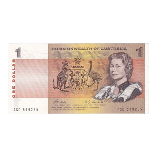 1969 $1 Note - ASD 519235 - Phillips/Randall - R73 - Uncirculated