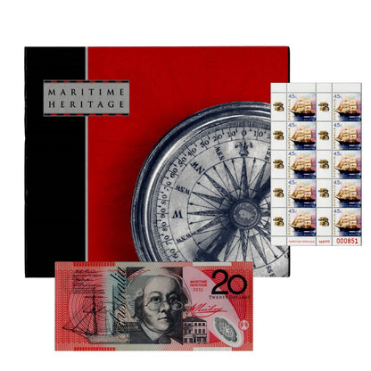 1999 NPA and Australia Post Limited Edition Portfolio - Maritime Heritage - Red overprint - C09(a) - L/E 887 of 1,000