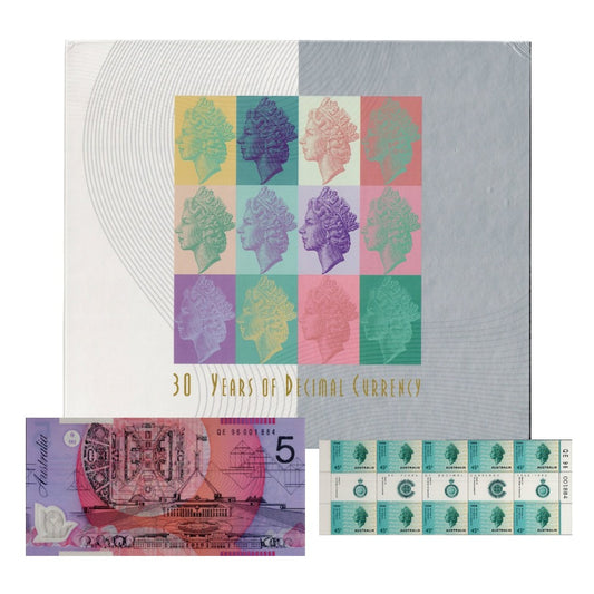 1996 NPA and Australia Post Limited Edition Portfolio - 30 Years of Decimal Currency - Black overprint - C06(b)