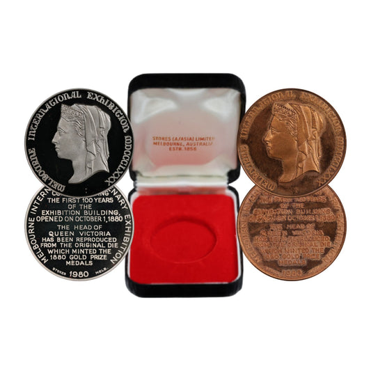 1980 Melbourne International Centenary Exhibition Medal Set – Stokes (A/Asia) Ltd