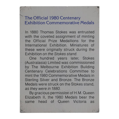 1980 Melbourne International Centenary Exhibition Medal Set – Stokes (A/Asia) Ltd