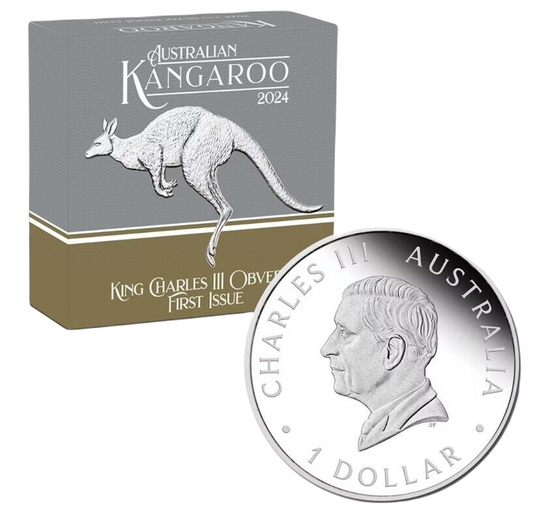 2024 Australian Kangaroo $1 1oz Silver Proof Coin