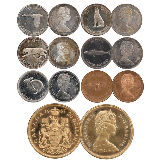 1967 Canada - Royal Canadian Mint (Ottawa) Gold and Silver Specimen Coin Set