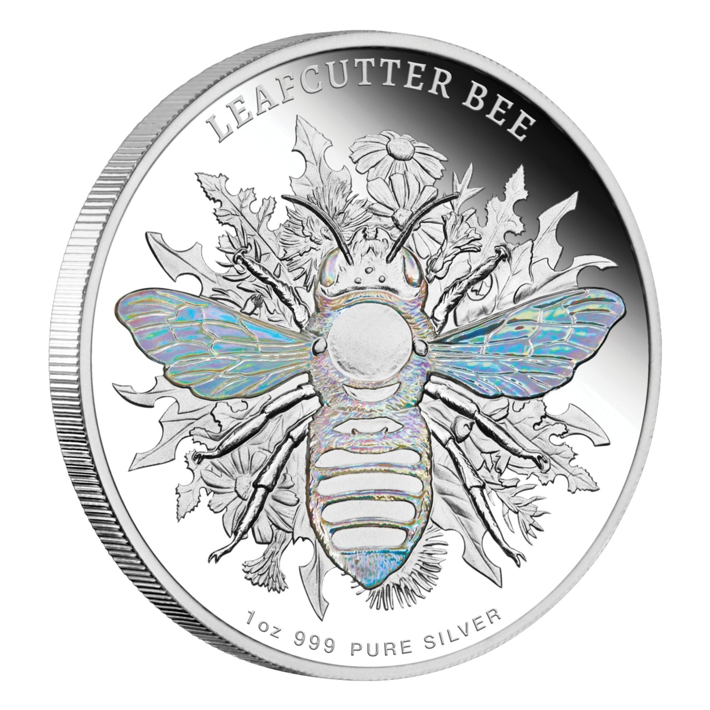 2026 Australian Native Bees - Leafcutter Bee 1oz Silver Proof Hologram Coin