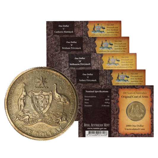 2008 $1 Coin - 100th Anniversary of the Original Coat of Arms