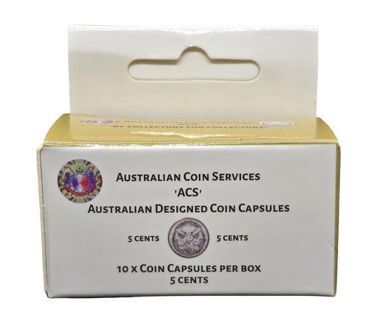 Australian Coin Capsules 10pk - 5c Coin