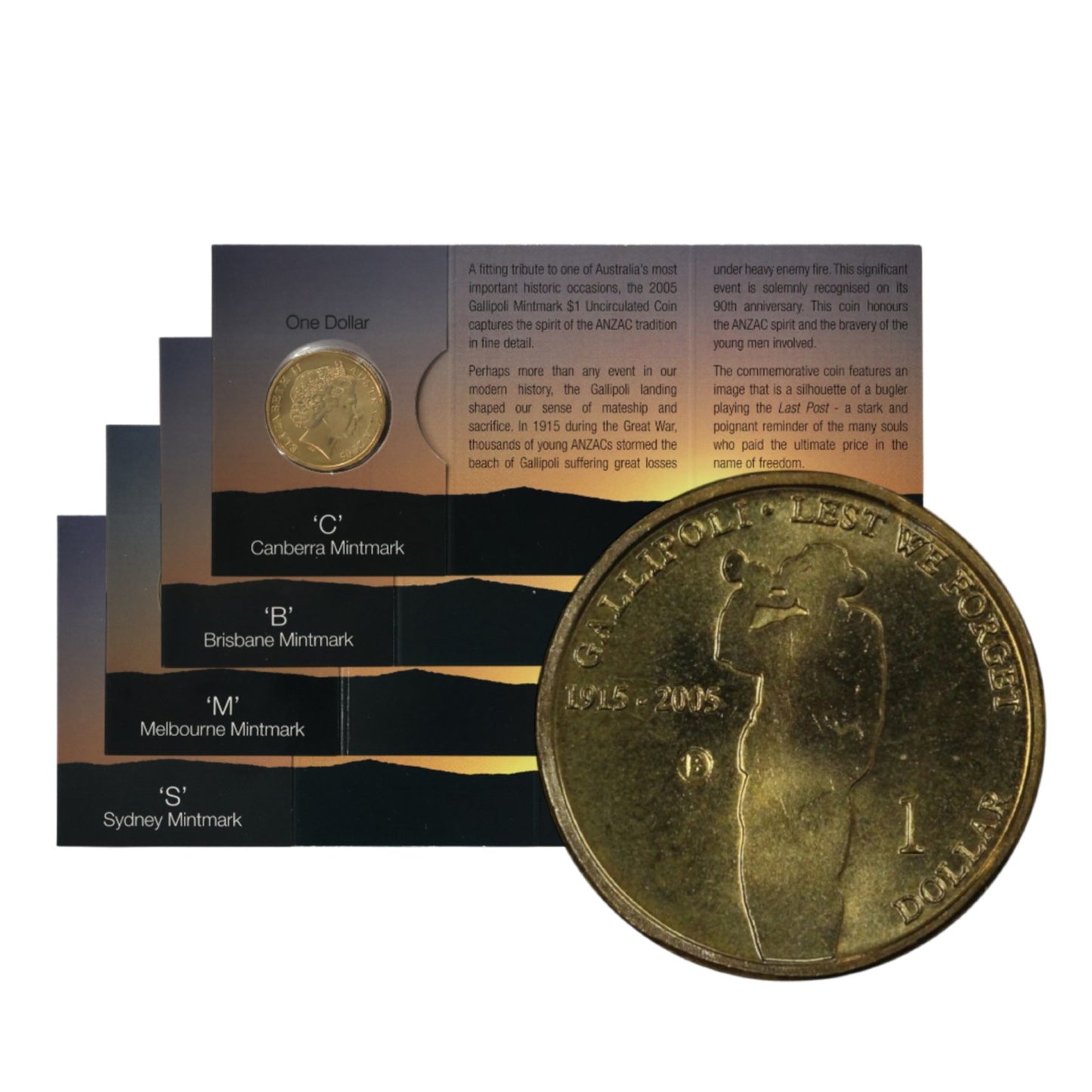 2005 $1 Coin - 90th Anniversary Gallipoli Landing 1915-2005
