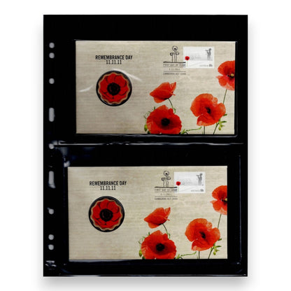 Lighthouse GRANDE 2S - Black Double-Sided Sheet Protectors (Pack of 5)