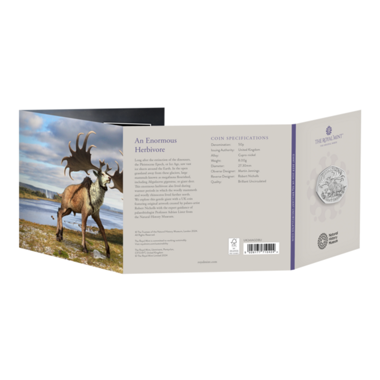 2024 Giant Deer 50p Brilliant Uncirculated Coin