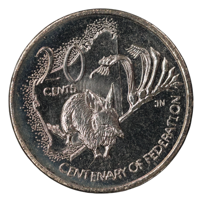2001 20c Coin - Centenary of Federation - Western Australia - Uncirculated