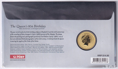 2006 Perth Mint PNC - QEII 80th Birthday