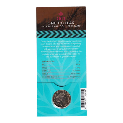 2012 $1 Coin - Wheat Sheaf Dollar - 'M' Counterstamp