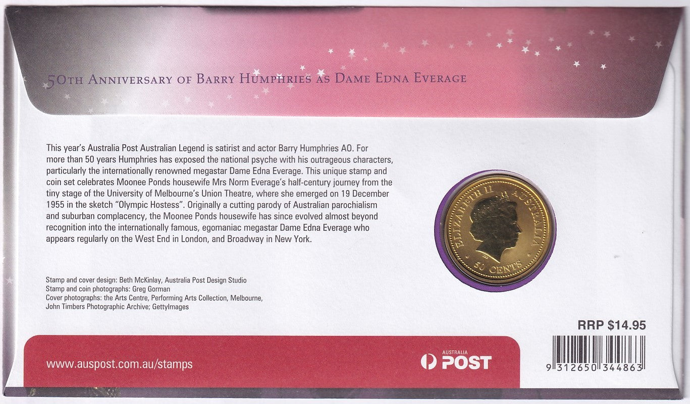 2006 Perth Mint PNC - 50th Anniversary of Barry Humphries as Dame Edna Everage