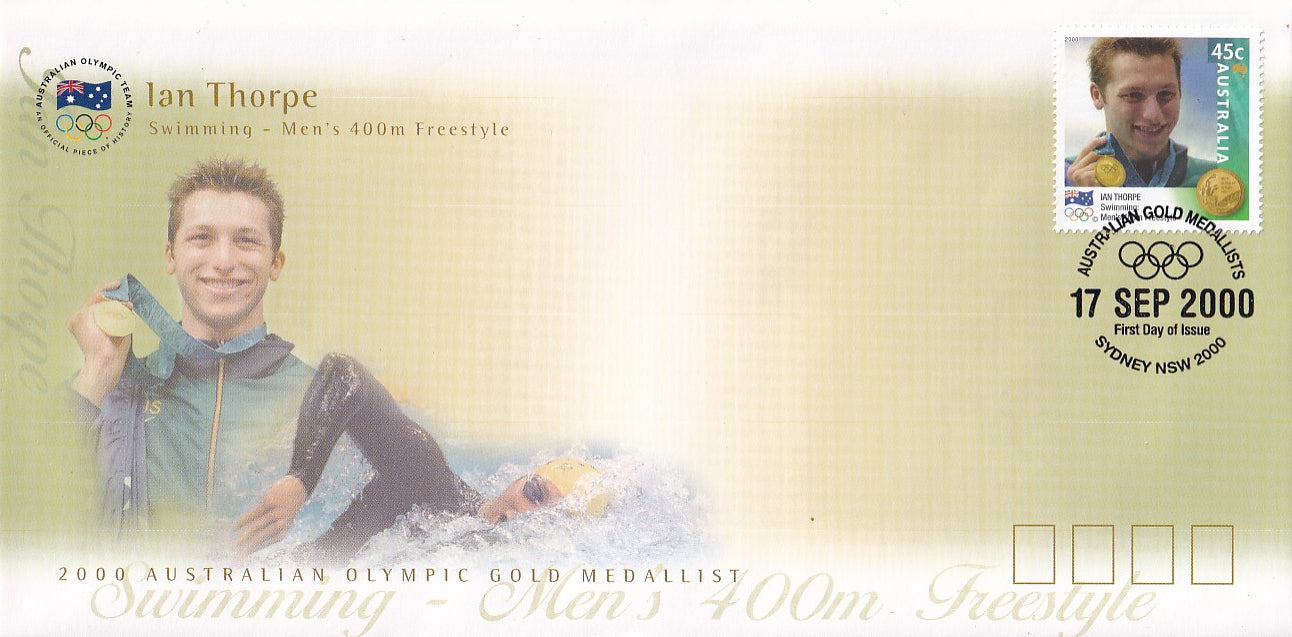 2000 Official Australian Olympic Gold Medallist First Day Covers Collection